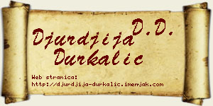 Đurđija Durkalić vizit kartica